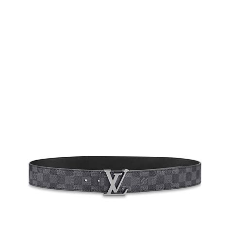 lv initiales damier graphite belt m9808t|LV Initiales 40mm Reversible Belt Damier Graphite Canvas .